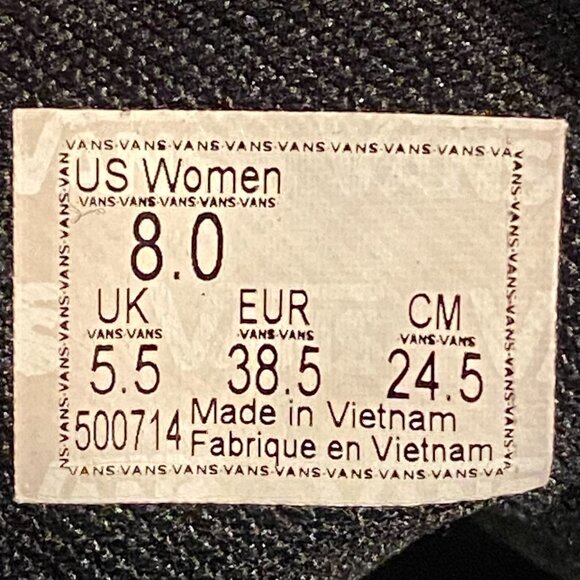 Vans Black and Blue Leopard Print Sneakers - Picture 10 of 12